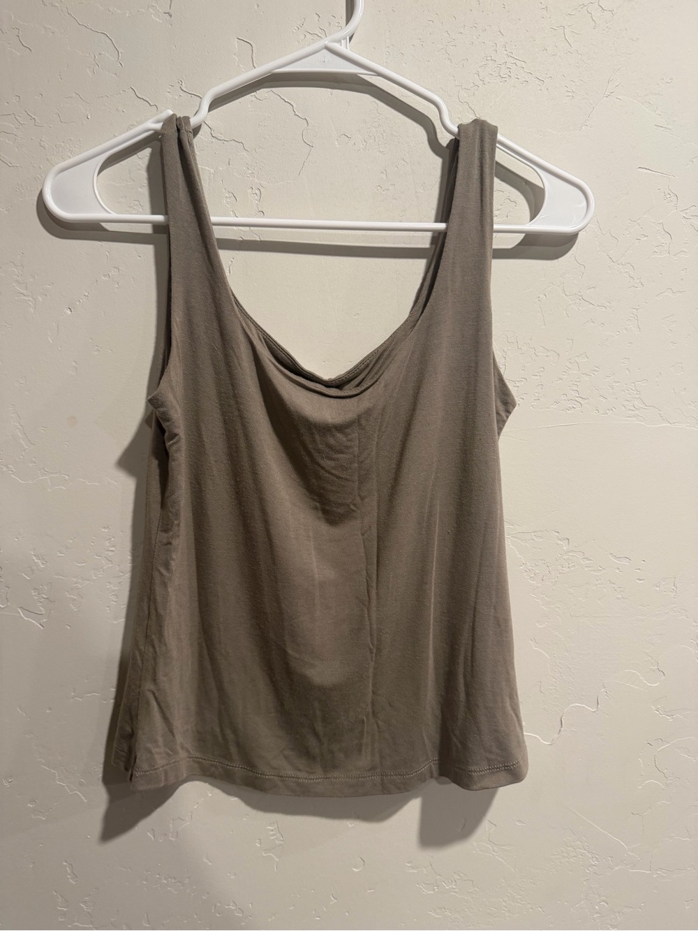 Carly Jean Los Angeles Taupe Scoop Neck Tank